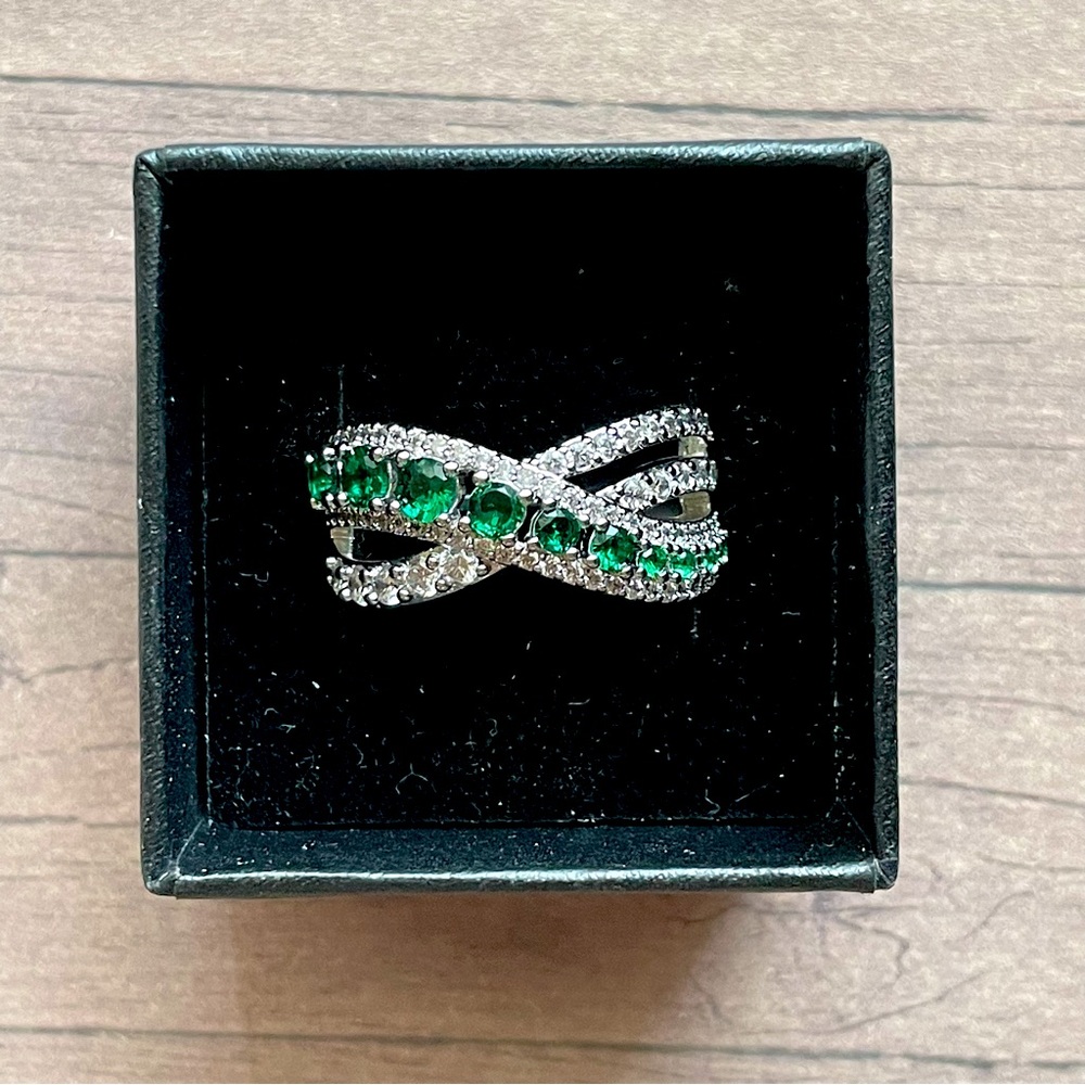 Bomb Party May 2024 Ring “Enveloped in Elegance” with Lab Created Emerald